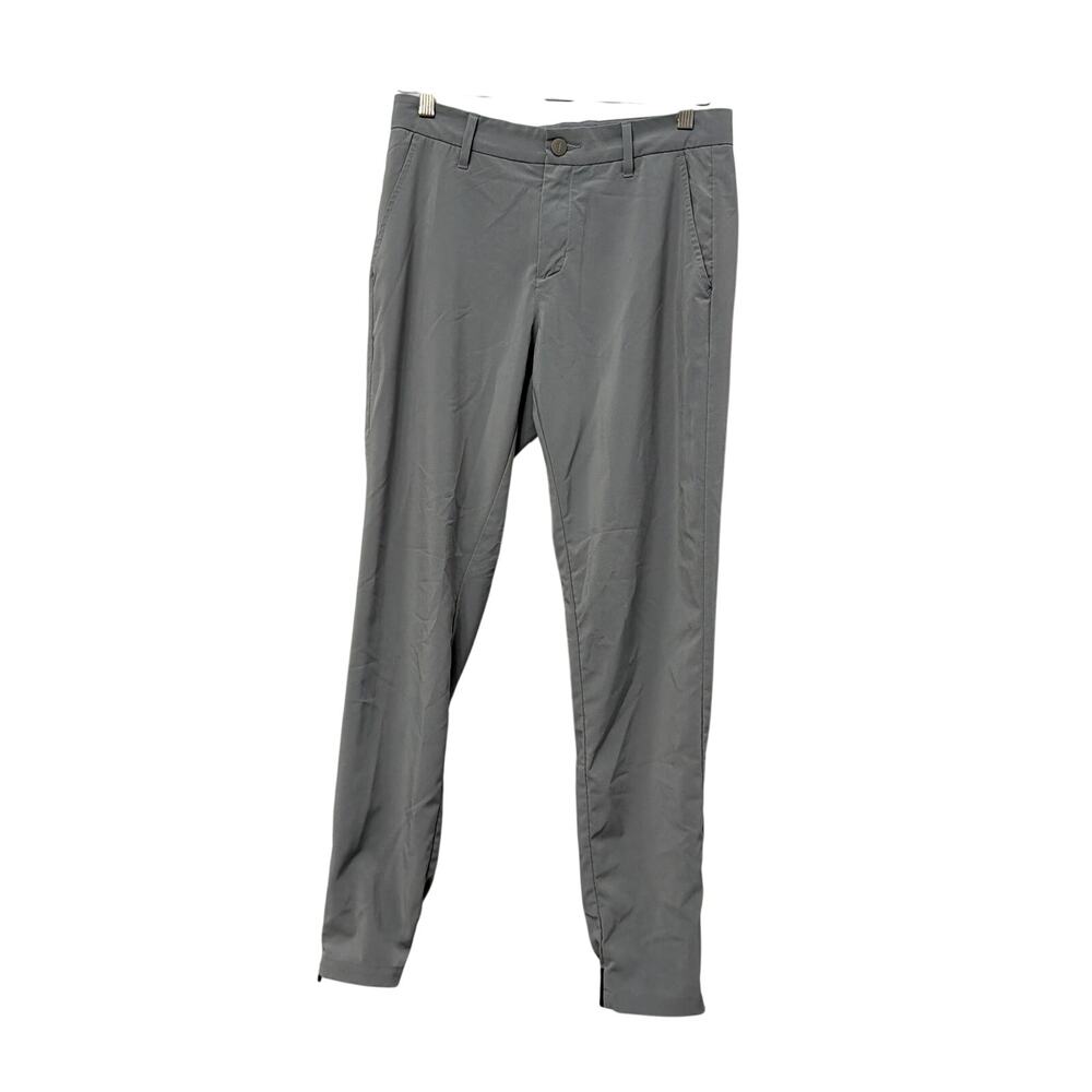 Primo Joggers Pants Mens 30 Regular Gray Golf Tapered Leg Stretch Ankle Zip